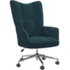 Image de vidaXL vidaXL Chaise de relaxation Bleu Velours