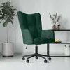 Image de vidaXL Chaise de relaxation Vert foncÃ© Velours