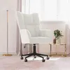Image de vidaXL Chaise de relaxation Blanc crème Velours