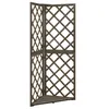 Image de vidaXL Treillis d'angle Gris 50x50x145 cm Bois de sapin massif