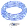 Image de vidaXL Guirlande lumineuse micro LED 40m 400 LED bleu 8 fonctions328849