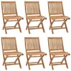 Image de vidaXL Chaises pliables de jardin lot de 6 Bois de teck solide