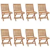Image de vidaXL Chaises pliables de jardin lot de 8 Bois de teck solide