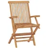 Image de vidaXL Vidaxl Chaises De Jardin Lot De 8 Bois De Teck Massif