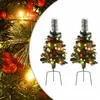 Image de vidaXL Arbre de Noël artificiel pré-éclairé d'allée 2 pcs 76 cm PVC332835