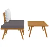 Image de Vidaxl Salon De Jardin 3 Pcs Avec Coussins Bois D'acacia Massif