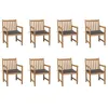 Image de vidaXL Chaises de jardin lot de 8 avec coussins anthracite Bois teck3073058