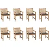 Image de vidaXL Vidaxl Chaises De Jardin Lot De 8 Avec Coussins Taupe Bois Teck Massif