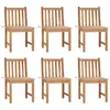 Image de vidaXL Vidaxl Chaises De Jardin 6 Pcs Avec Coussins Bois De Teck Massif
