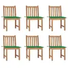 Image de vidaXL Chaises de jardin lot de 6 avec coussins Bois de teck massif3073120
