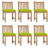 Image de vidaXL Chaises de jardin lot de 6 avec coussins Bois de teck massif3073141