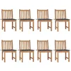 Image de vidaXL Chaises de jardin lot de 8 avec coussins Bois de teck massif3073142
