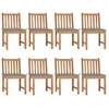 Image de vidaXL Chaises de jardin lot de 8 avec coussins Bois de teck massif3073143