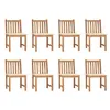 Image de vidaXL Chaises de jardin lot de 8 avec coussins Bois de teck massif3073144