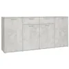 Image de vidaXL Buffet Gris bÃ©ton 160x36x75 cm AgglomÃ©rÃ©