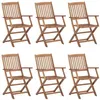 Image de vidaXL Chaises pliables d'extérieur lot de 6 Bois d'acacia solide
