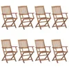 Image de Vidaxl Chaises Pliables D'extÃ©rieur Lot De 8 Bois D'acacia Solide