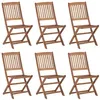 Image de vidaXL Chaises pliables d'extérieur lot de 6 Bois d'acacia solide3074938