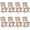 Image de vidaXL Chaises pliables d'extérieur lot de 8 Bois d'acacia solide