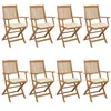 Image de vidaXL Chaises pliables de jardin lot de 8 avec coussins Bois d'acacia3074969