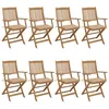 Image de Vidaxl Chaises Pliables De Jardin Lot De 8 Avec Coussins Bois D'acacia
