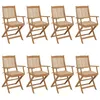 Image de vidaXL Chaises pliables de jardin lot de 8 avec coussins Bois d'acacia