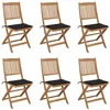 Image de vidaXL Chaises pliables de jardin lot de 6 avec coussins Bois d'acacia3075001