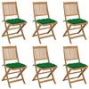 Image de vidaXL Chaises pliables de jardin lot de 6 avec coussins Bois d'acacia3075014
