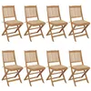 Image de vidaXL Chaises pliables de jardin lot de 8 avec coussins Bois d'acacia