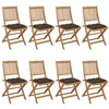 Image de vidaXL Chaises pliables de jardin lot de 8 avec coussins Bois d'acacia3075044