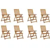 Image de vidaXL Chaises pliables de jardin lot de 8 Bois d'acacia solide3075053