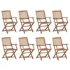 Image de vidaXL Chaises pliables d'extérieur lot de 8 Bois d'acacia solide3075084