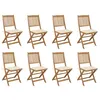 Image de vidaXL Chaises pliables d'extérieur et coussins lot de 8 Bois d'acacia