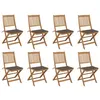 Image de vidaXL Chaises pliables d'extérieur avec coussins 8 pcs Bois d'acacia