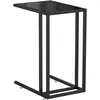 Image de vidaXL Vidaxl Table D'appoint Pour Ordinateur Noir 50x35x65 Cm Verre Trempé