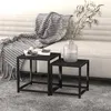 Image de vidaXL Tables à thé 2 pcs MDF Noir331658