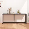 Image de vidaXL Vidaxl Table Console Marbre Noir 180x35x75,5 Cm Verre Tremp¿¿