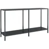 Image de vidaXL Vidaxl Table Console Noir 140x35x75,5 Cm Verre Trempé