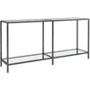 Image de vidaXL Vidaxl Table Console Transparent 160x35x75,5 Cm Verre Trempé