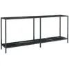 Image de vidaXL Vidaxl Table Console Noir 180x35x75,5 Cm Verre Trempé