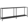 Image de vidaXL Vidaxl Table Console Noir 200x35x75,5 Cm Verre Tremp¿¿
