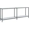 Image de vidaXL Vidaxl Table Console Blanc 200x35x75,5 Cm Verre Trempé