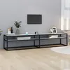 Image de vidaXL Meuble TV Marbre blanc 200x40x40,5 cm Verre trempé331728