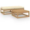 Image de vidaXL Salon de jardin 3 pcs avec coussins Bois de pin massif3076287