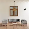 Image de vidaXL Salon de jardin 8 pcs avec coussins Bois de pin massif