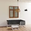 Image de vidaXL Salon de jardin 5 pcs avec coussins Bois de pin massif