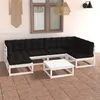 Image de Vidaxl Salon De Jardin 7 Pcs Avec Coussins Bois De Pin Massif