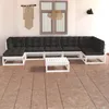 Image de Vidaxl Salon De Jardin 8 Pcs Avec Coussins Bois De Pin Massif