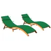 Image de vidaXL Chaises longues lot de 2 avec coussins Bois d'acacia solide3077366