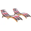 Image de vidaXL Chaises longues lot de 2 avec coussins Bois d'acacia solide